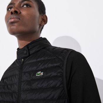 Lacoste SPORT Water-Resistant Quilted Technical Golf Vest Dámské - Vesty Černé | CZ-vY6GWO